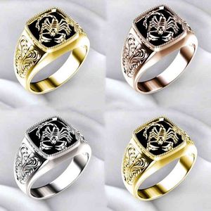 Vintage Rvs Fashion Unisex Gepolijst Signet Seal Biker Finger Ring voor Dames Mannen Punk Sieraden