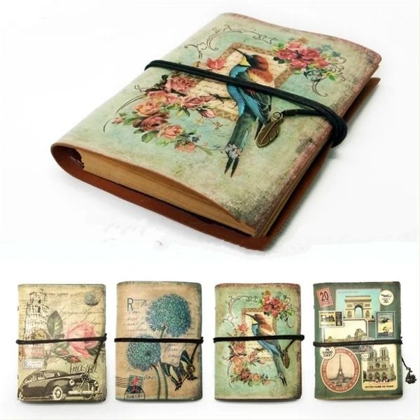 Stationery vintage Pu Leather Notebook Creative Kraft Paper Planner Sketchbook Agenda intime cahards 240409