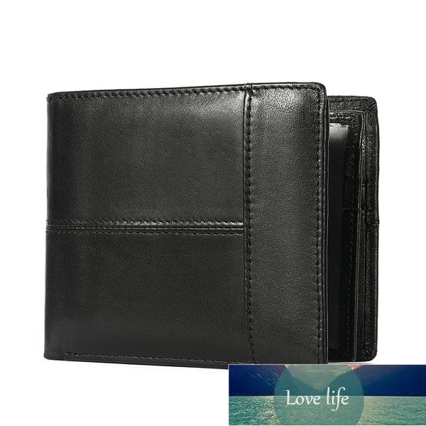 Vintage Steady Portefeuille en cuir vintage pour homme en cuir de vachette mince Business Anti Theft Card Wallet