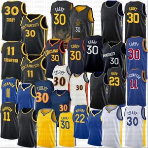 Vintage Stephen Curry Klay Thompson camisetas de baloncesto Draymond Green Andrew Wiggins 2024 City Shirt Edition Azul Negro Jersey
