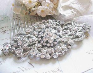 Vintage stijl bruids strass haarkam bruiloft kristal goud zilver hoofddeksels nieuwe collectie blingbling bruidsaccessoires6626528