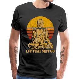 Vintage stijl tops Tees laten dat shit go 100% katoen tee-shirts man t-shirts Boeddha shirt volwassen heren t-shirt hiphop camiseta 210706