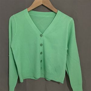 Vintage elegante de color sólido de color sólido Fashion V Neck Sweater Fitle-Fitting Sweater Top 210907