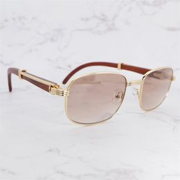 Vintage Sonnenbrille Herren Luxus Designer Carter Rotes Holz Quadratische Sonnenbrille Stilvolle Retro Klare Brillen Füllen Prescription289E