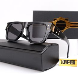 Vintage zonnebrillen vierkante dames zonneglazen modeontwerper limited edition luxe golden frame zonnebril zonnebril UV400 emitter een dita randloze lens