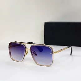Vintage zonnebrillen vierkante dames zonneglazen modeontwerpers tinten luxe gouden frame zonnebril UV400 gradient mach zes dita rimloze lens