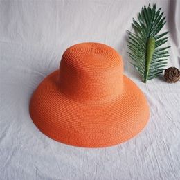 Chapeau pare-soleil Vintage pour femmes, couleur Pure, Style Hepburn, vacances, 5658CM, tempérament élégant, mode d'été, chapeau de paille de haute qualité 2205285Q