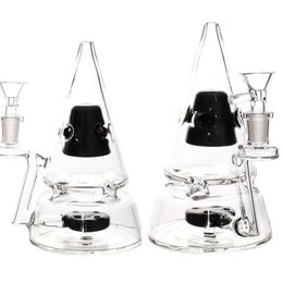 Vintage Zwitserse Perc Cone Glass Bong Water Rookpijp waterpijp Oil Dab Rigs 8.5INCH Originele glasfabriek gemaakt kan klantlogo plaatsen door UPS DHL CNE