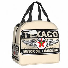 Vintage Texaco signe sac à lunch pour l'école de travail pique-nique réutilisable refroidisseur thermique boîte à lunch isolée femmes enfants fourre-tout Ctainer y5IL #