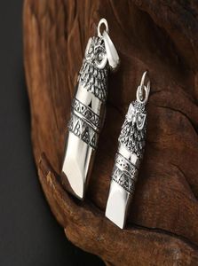 Vintage Thaise zilveren hanger 925 Sterling Silver Antique Style vrouwelijke uil Guardian Amulet Gift8206058