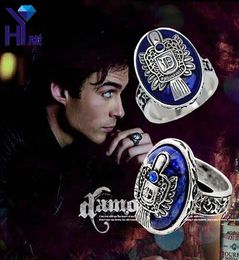 Vintage The Vampire Diaries Ringdamon Stefan's Elena Punk Anneaux Lapis Lazuli Be Crystal Moives Jewelry US 6-127513732