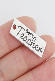 Vintage Theacher039s Day Alloy Charms Vintage Teacher Message Tag Charms Die Sturck 1029mm 50pcs AAC0174051169