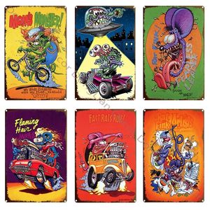 Vintage Tin Sign Cartoon Animals Metal Wall Art Plates Anime Slaapkamer Decoratie Garage Man Cave Bar Pub Club Metal Posters 20x30cm Woo