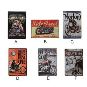 Vintage Tin Signs Retro Motorcycle Metal Sign Antique Imitation Iron Plate Painting Decor For Bar Cafe Living Room Home Decor