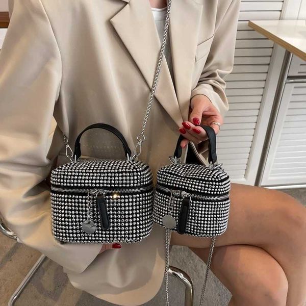 Bolsos de mano Vintage diseño de moda noche caja de diamantes monederos 2024 bolsos de hombro tipo bandolera nuevo para mujer bolso de mensajero para mujer