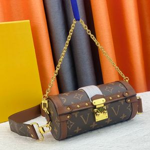 Vintage Tronco Bolsa de almohada BB Bolso Monedero Crossbody Bolsos de embrague de cuero Cartera Bolso de diseñador Hombre Totes Bolsos de lujo Pequeño bolso de tambor redondo Funda de almohada Monederos