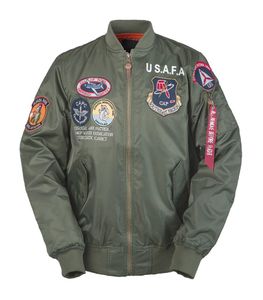 vintage USAFA Men Thin Clothes Brands Military Air Force One Top Gun Army USN USMC Bomber Flihgt Jacket Pilot LJ2010137227286