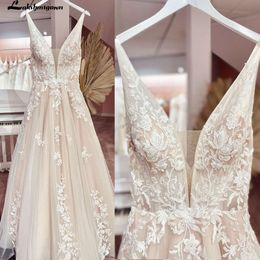 Robe de mariée Vintage en V-col