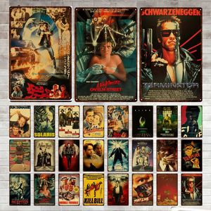 Vintage Wall Sticker Old Classic Movie Painting Metal Poster Wereldberoemde filmsterren Tin Plate Inception Metal Plate Tin Tekenen voor man Cave Bar Decor Maat 20cmx30cm