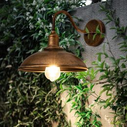 Lámpara de aire de pared impermeable vintage para la puerta del balcón Patio Corredor Jardín Industrial E27 Fixtura de iluminación