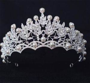 Vintage mariage mariée strass couronne diadème cristal princesse bandeau cheveux accessoires bijoux perle coiffure reine bandeau S6377153