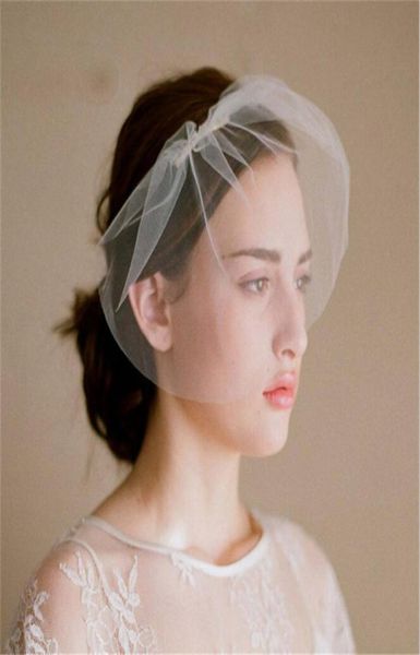 Vintage Wedding Bridal White Birdcage Veil visage Fascinateur PEUG CHEEDRESS ACCESSOIRES CHEFFRANT COUPER COIDE VEILS VEILS PROM FASH4724076