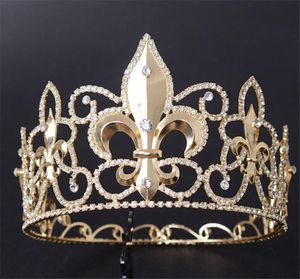 Vintage Wedding Queen Crown Tiara Bridal Crystal Righestone Headpiece Band Band ACCESSOIRE