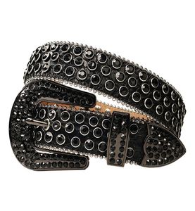 Ceinture en strass occidentale Vintage, boucle amovible, Cowboy, Cowgirl, cuir scintillant, clouté en cristal, pour femmes et hommes, 6114951