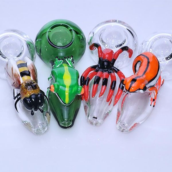 Vintage gros 3D Animal Style verre Bong eau narguilé fumer tuyau brûleur à mazout Dab Rigs cage à oiseaux percolateur shisha VG031