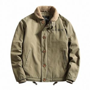 Veste d'hiver vintage hommes épais chaud Cmere Liner Parka mâle coupe-vent extérieur militaire Bomber vestes Chaqueta Hombre M-6XL G8Ug #