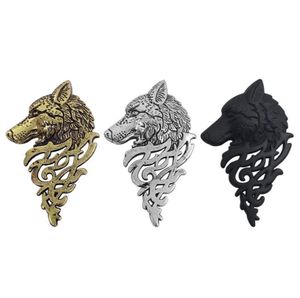 Vintage wolfhoofd broche sieraden luxe unisex broches voor dames mannen mannen suit sleutel pin spin collectie broche2429565