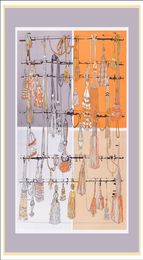 Винтажный женский шарф для волос, платок ручной работы, женские саржевые шали с кисточками, цельные 130 см 130 см 9583456