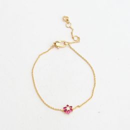 Vintage vrouwen armband 2021 Koreaanse mode gouden ketting met kristallen bloem ornament voor charme dame gift sieraden accessoires