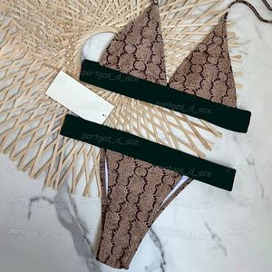 Vintage Womens Bikini Set Tij Split Padded Badmode voor Vrouwen Halter Badpak Sexy Strand Beha Slips Mode Badpakken wit Tie