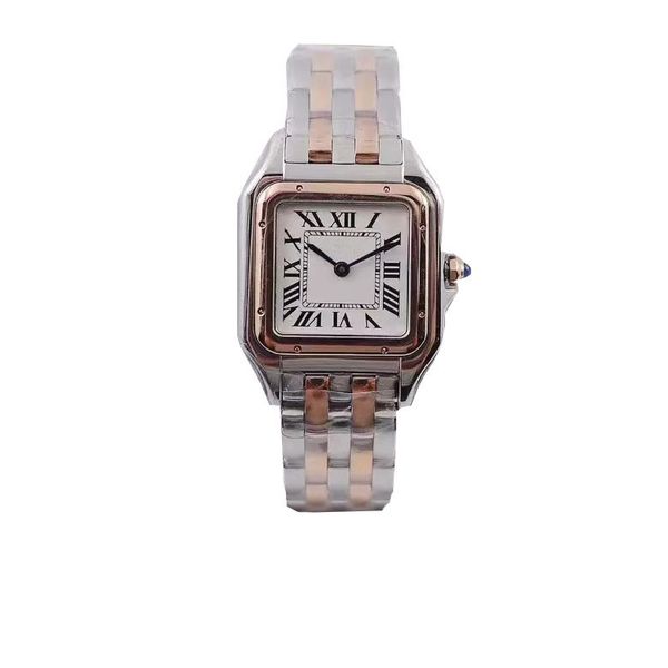 Vintage Womens Tank Watch Gold Silver Lady Montres popularité classique crème au beurre Cadran romain Mouvement à quartz suisse Montre-bracelet de mode pour les femmes