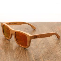 Lunettes de soleil de bambou en bois vintage Mentes pour hommes verres polarisés à la main avec boîtier UV400 Retro Shades 2020 Nouveau design Eyewear1 260p