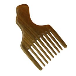 Peigne à cheveux en bois Vintage 10 pc/lot bois de santal vert à larges dents afro choisir soins des cheveux style toilettage démêlant cheveux bouclés gratuit