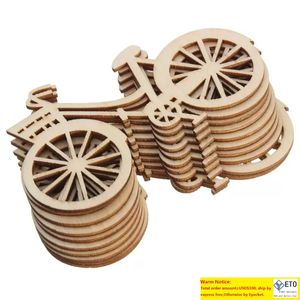 Vintage houten fiets ornament 10 stcset DIY Handgemaakte fiets ambachten feest Verjaardagsbedrijf kerstdecoraties voor thuis Navidad