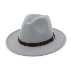 Laine vintage Felt Fedora chapeau large rond dames trilby chapeu féminino chapeau femmes hommes jazz église