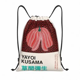 Vintage Yayoi Kusama Pompoen Trekkoord Rugzak Sport Gym Tas Voor Mannen Vrouwen Abstracte Kunst Training Sackpack G1DI#