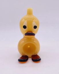 Vintage Yellow Duck Glass Pipe Original Glass Factory Made kan klantlogo plaatsen door DHL UPS CNE