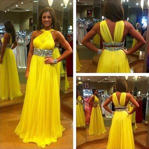 Vintage jaune longue en mousseline de soie deux pièces robes de soirée en mousseline de soie Cape perler Abiye élégant bal Robes Abendkleider robe de bal 2020