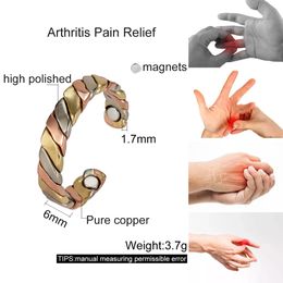 Vinterly Twisted ajustable Ring Women Health Energy Magnetic Therapy Rose 5 mm Dinger Buff Bands Boded Bands Joya