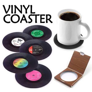 Disco de vinilo, posavasos de música Retro, posavasos para amantes de la música clásica, arte, coche, Bar, té, mesa de café, taza, manteles individuales