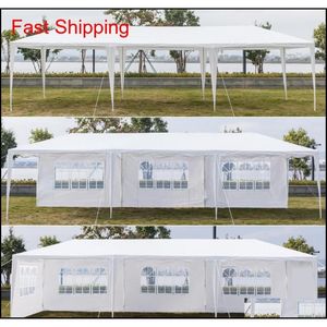 Bâche en vinyle 10x30ft 8 côtés 2 portes auvent extérieur tente de mariage blanc 3x9m pavillon de gazébo avec Spi qylEOl bdesports248W