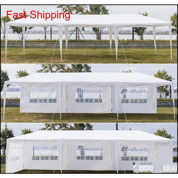 Bâche en vinyle 10x30ft 8 côtés 2 portes auvent extérieur tente de mariage blanc 3x9m pavillon de gazébo avec Spi qylEOl bdesports297k