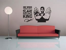 Autocollant mural en vinyle Hip Hop Rap Wu Tang Clan, autocollant mural décoratif pour salle de musique, pour la maison, le salon et la chambre à coucher