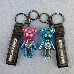 Gewelddadige beer poppen sleutelhanger creatieve hanger schattige acryl backpack sleutel hanger keychain anime
