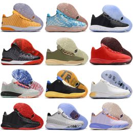 Violet Frost LeBrons XX 20 Chaussures de basket-ball pour hommes 20th Bred Time Machine Laser Blue The Debut Young Heirs Kids Women Sport Outdoor Shoe Trainner Sneakers taille US4-US12