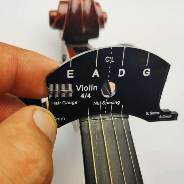 Plantilla de molde multifuncional para puentes de violín, herramienta de referencia de reparación de puentes de violín, raspador de diapasón, herramienta de fabricación, 1/2, 3/4, 4/4